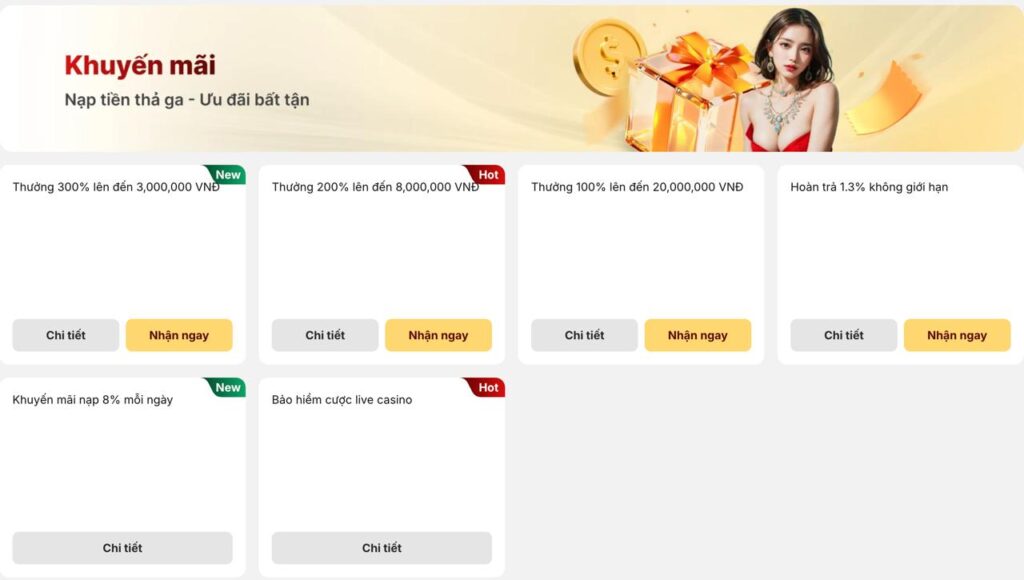 Những khuyến mãi hấp dẫn chỉ có tại Nhà Cái TAP88